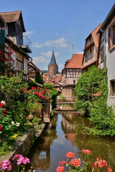 A festői város Wissembourg Bas-Rhin, Franciaország — Stock Fotó