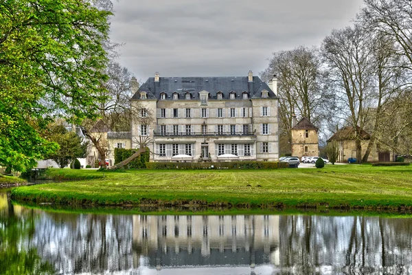 França, pitoresco castelo de Saulon la Chapelle — Fotografia de Stock