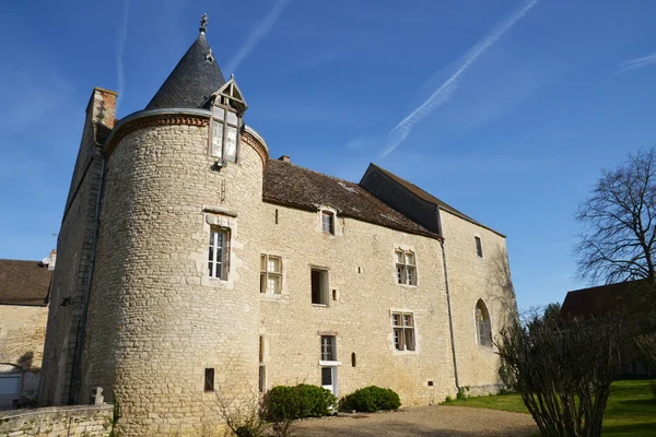 Saone et Loire, malebný hrad Bellecroix Chagny — Stock fotografie