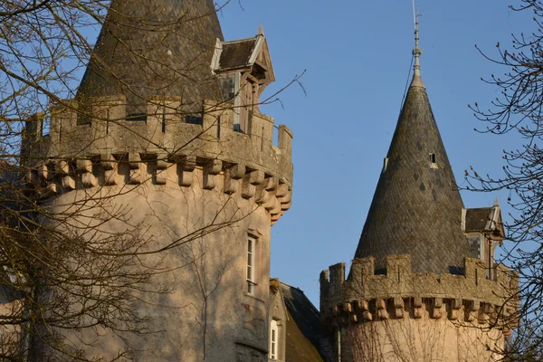 Saone et Loire, det pittoreska slottet Bellecroix i Chagny — Stockfoto