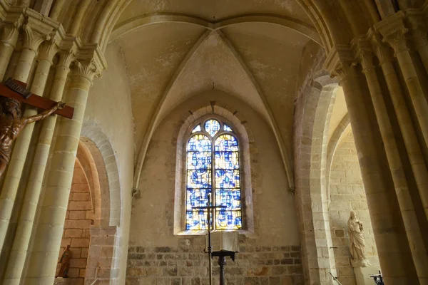 Francie, malebné kostel Varengeville sur Mer — Stock fotografie