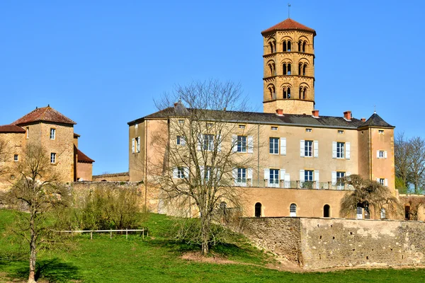 Francie, malebné vesnici Anzy le duc v Saone et Loire — Stock fotografie