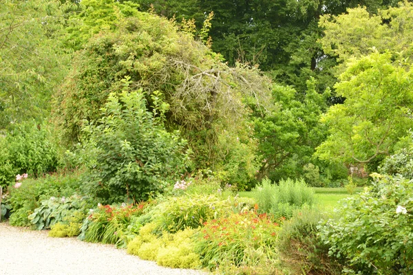 Normandie, мальовничий замок Miromesnil в Tourville сюр — стокове фото