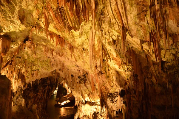 Slovenia, picturesque and historical cave of Postojna — Stock Photo, Image