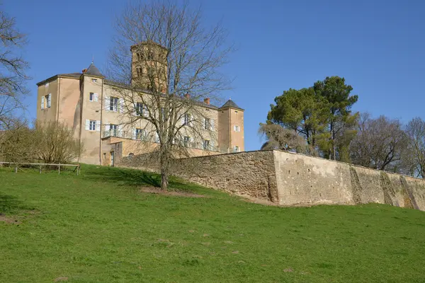 Franciaország, festői falu a Anzy le duc-a Saone et Loire — Stock Fotó