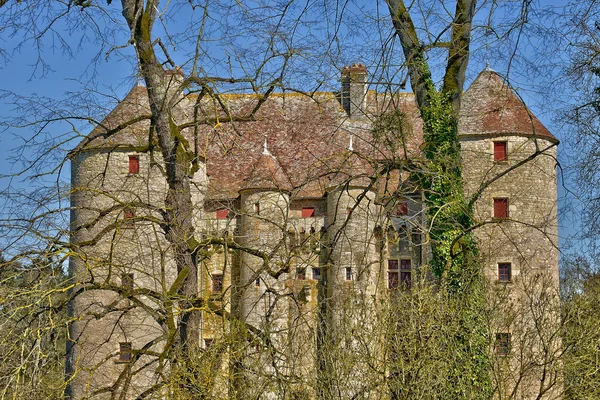 Frankrike, pittoreska slott av Chevenon i Nievre — Stockfoto