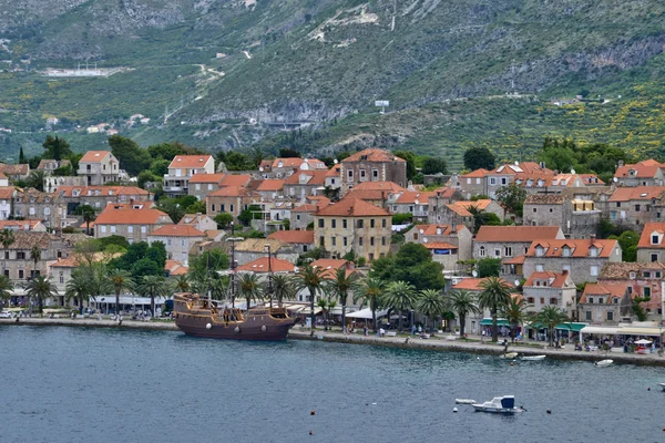 Κροατία, γραφικό χωριό της Cavtat στους Βαλκανικούς — Φωτογραφία Αρχείου