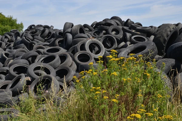 フランス、アルティスの廃棄物タイヤの山 — ストック写真