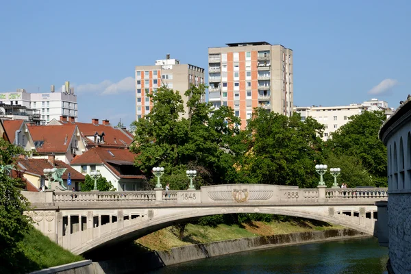 Eslovenia, pintoresca e histórica ciudad de Liubliana — Foto de Stock