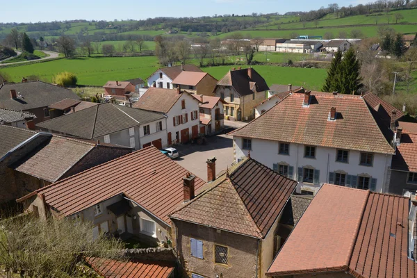 Franciaország, festői falu Chateauneuf Saone et Loire — Stock Fotó