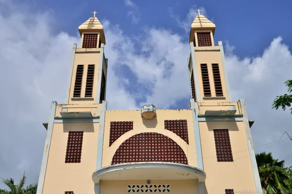 Martinik, malebné město Le Precheur v západní Indii — Stock fotografie