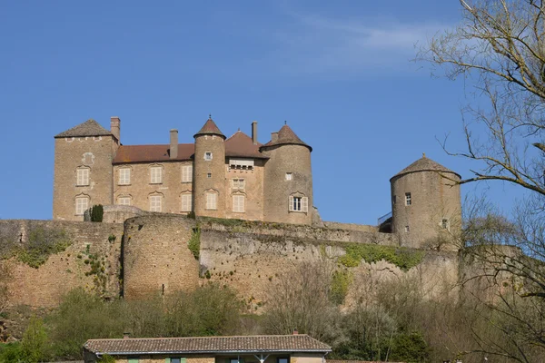 França, pitoresco castelo de Berze le Chatel em Bourgogne — Fotografia de Stock