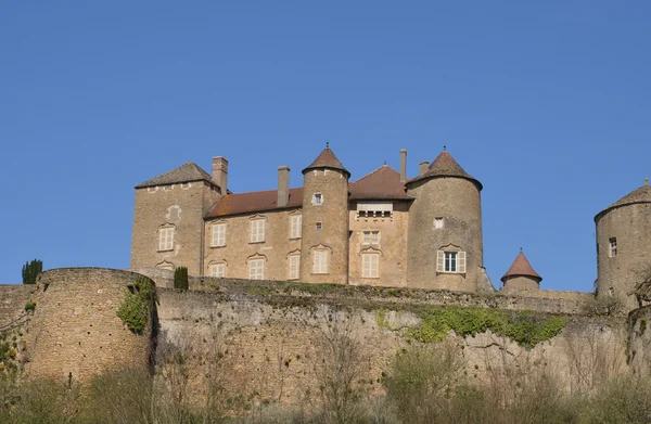 Francie, hrad malebné Berze le Chatel v bourgogne — Stock fotografie