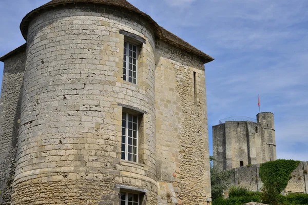 Francie, malebný hrad Gisors Normandie — Stock fotografie
