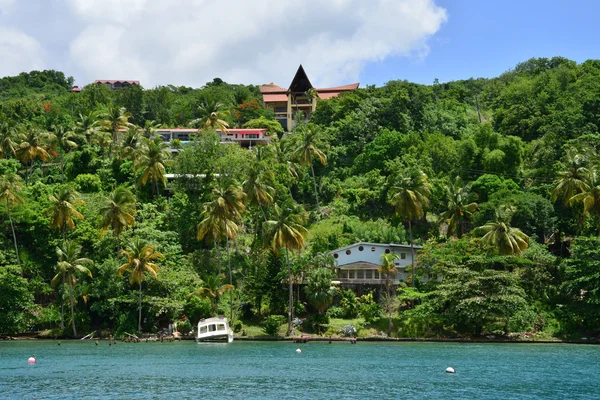 La pintoresca isla de Santa Lucía en las Indias Occidentales —  Fotos de Stock