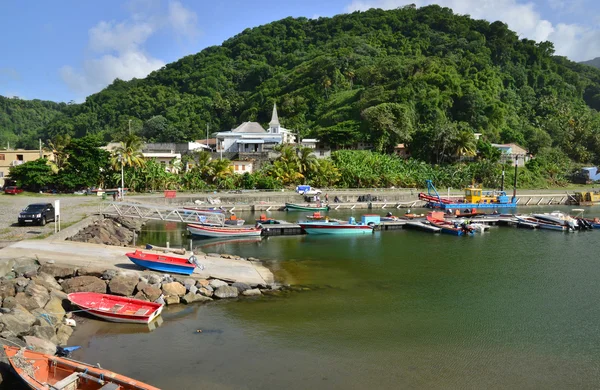 Martinica, pintoresco pueblo de Grand Riviere en las Indias Occidentales — Foto de Stock
