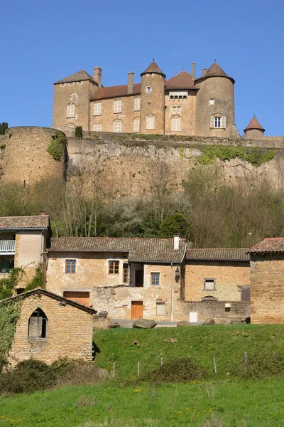 Francja, malowniczego zamku Berze le Chatel Burgundia — Zdjęcie stockowe