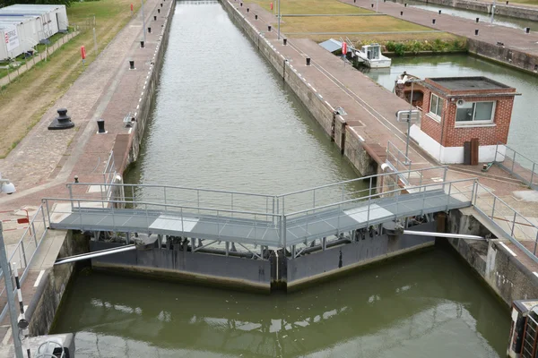 France, picturesque lock of Poses Amfreville — Stock Photo, Image