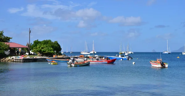 Мартиника, живописный город Sainte Anne in West Indies — стоковое фото