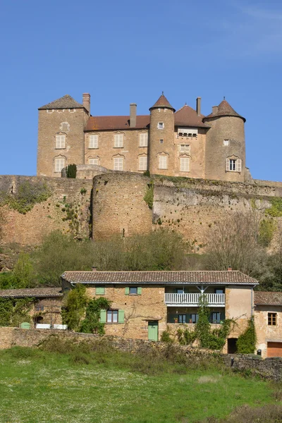 Francja, malowniczego zamku Berze le Chatel Burgundia — Zdjęcie stockowe