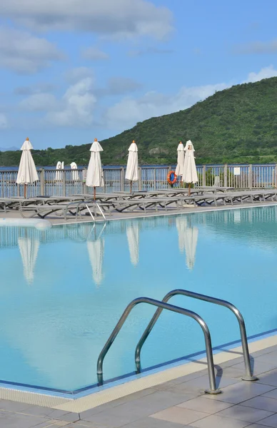 Martinique, pool in the village of Sainte Anne in West Indies Stock Picture