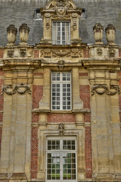 Normandia, malowniczego zamku Miromesnil Tourville sur — Zdjęcie stockowe