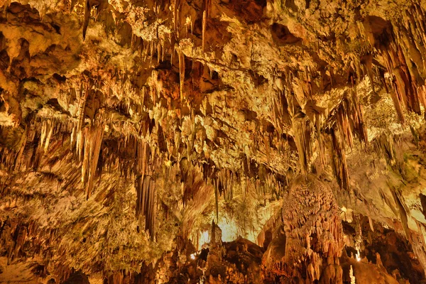 Eslovênia, caverna pitoresca e histórica de Postojna — Fotografia de Stock