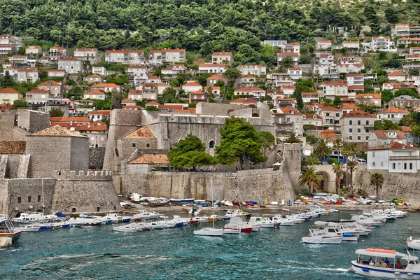 Horvátország, régi és festői város, Dubrovnik — Stock Fotó