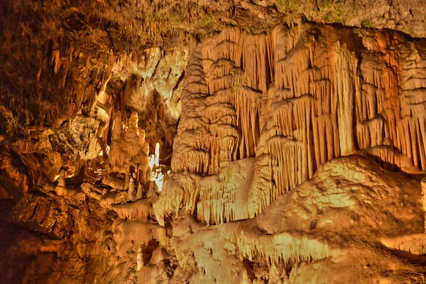 Slovinsko, malebné a historické jeskyně Postojna — Stock fotografie
