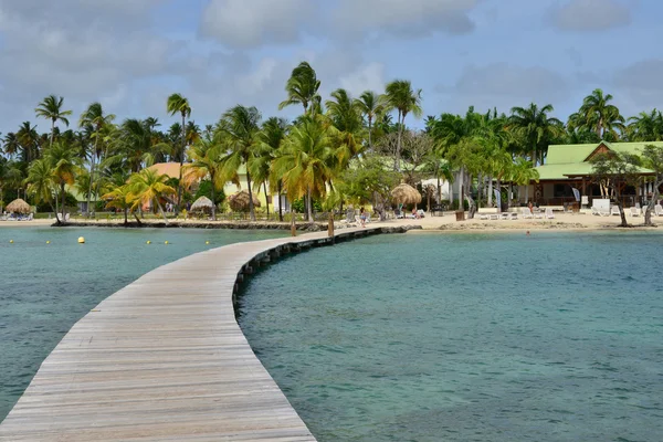 Martynika, malownicze miasto Sainte Anne w regionie West Indies — Zdjęcie stockowe