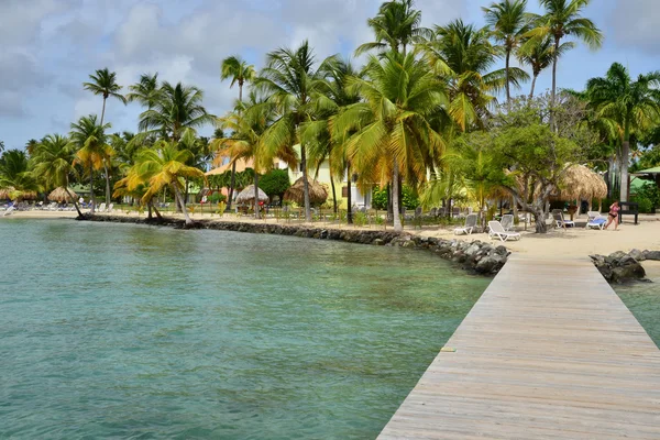 Martinique, schilderachtige stad van Sainte Anne in West-Indië — Stockfoto