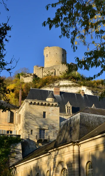 Frankrike, det pittoreska slottet La Roche Guyon — Stockfoto