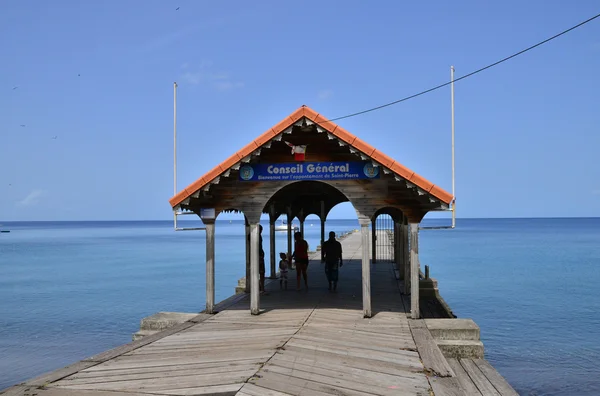 Caraïbes,, la ville pittoresque de Saint Pierre aux Antilles — Photo