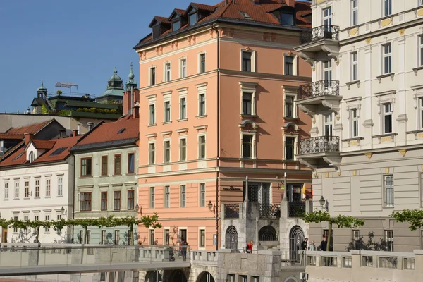 그림같이 아름다운 역사적 도시 류블랴나의 슬로베니아 — 스톡 사진