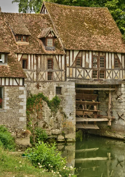 Francie, malebné vesnici Ande normandie — Stock fotografie