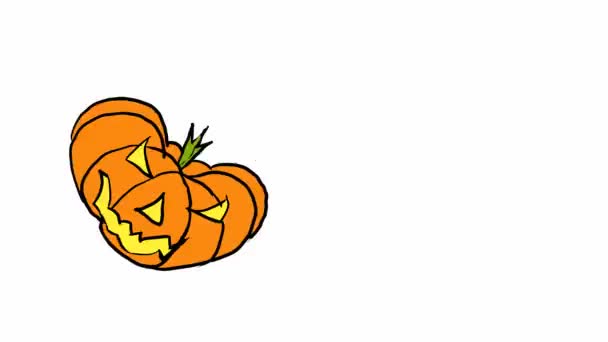 Calabaza saltando en Halloween — Vídeo de stock