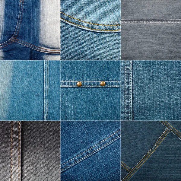 Collection de textures de jeans — Photo