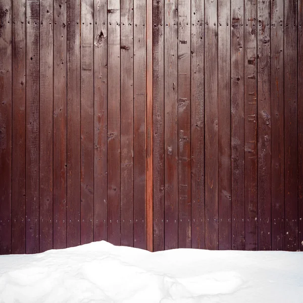 Gamla väderbitna trä staket — Stockfoto