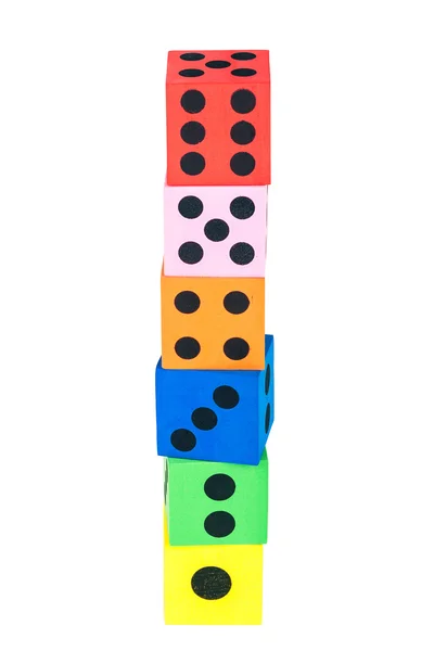 Tower made of dice — Stock Photo, Image