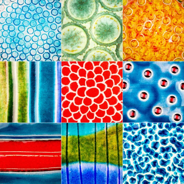 Collection of ceramic textures — Stock Photo, Image