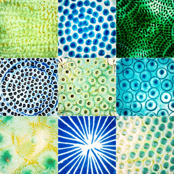 Collection of ceramic textures — Stock Photo, Image