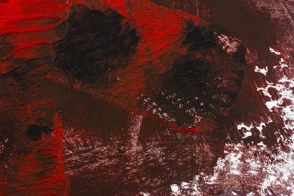 Černá Červená Ručně Malované Akrylové Pozadí Grunge Akrylová Textura Malovanými — Stock fotografie