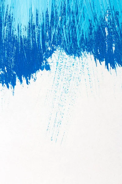 Absztrakt Kézzel Rajzolt Kék Akril Festékek Háttér Fésült Textúra Közelről — Stock Fotó