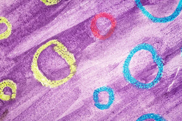 Abstract Paarse Aquarel Textuur Achtergrond Met Een Aantal Handgeschilderde Cirkels — Stockfoto