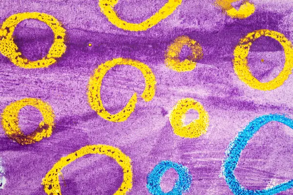 Abstract Purple Watercolor Texture Background Some Hand Painted Circles Hand — Stock Photo, Image