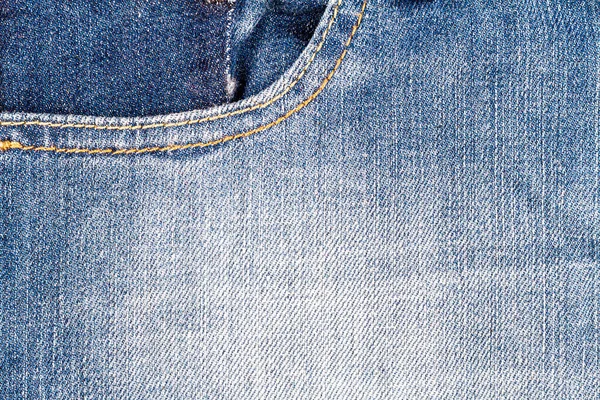 Light Blue Jeans Fabric Side Pocket Background Jeans Detail Blue — Stock Photo, Image