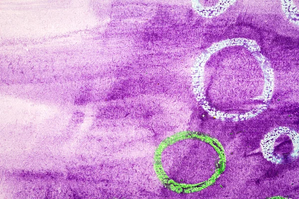 Abstract Purple Watercolor Texture Background Some Hand Painted Circles Hand — Stock Photo, Image