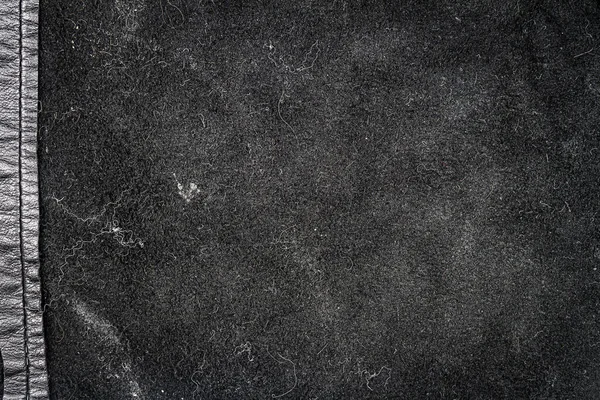 Gekromde Zwarte Lederen Textuur Achtergrond Abstracte Textuur Van Leer Met — Stockfoto