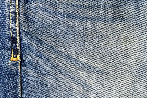 Tmavě Modré Džíny Textury Denim Tkaniny Pozadí Švu — Stock fotografie