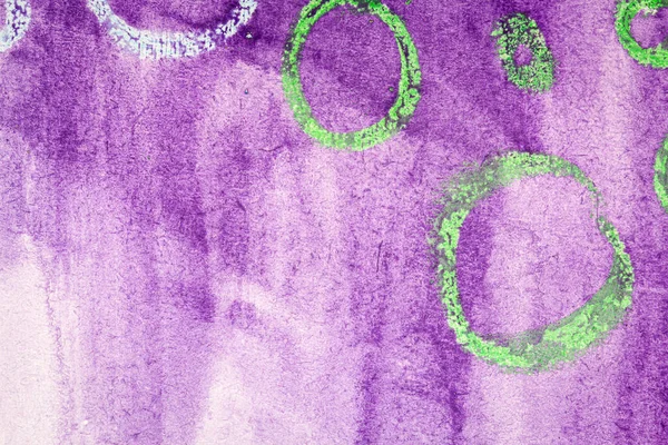 Абстрактний Фіолетовий Акварельний Фон Розфарбованими Колами Рук Ручний Пофарбований Акварельний — стокове фото